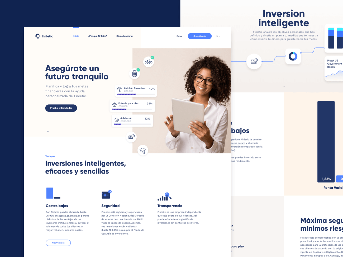 Branding, UX & UI, Responsive Web - Finletic